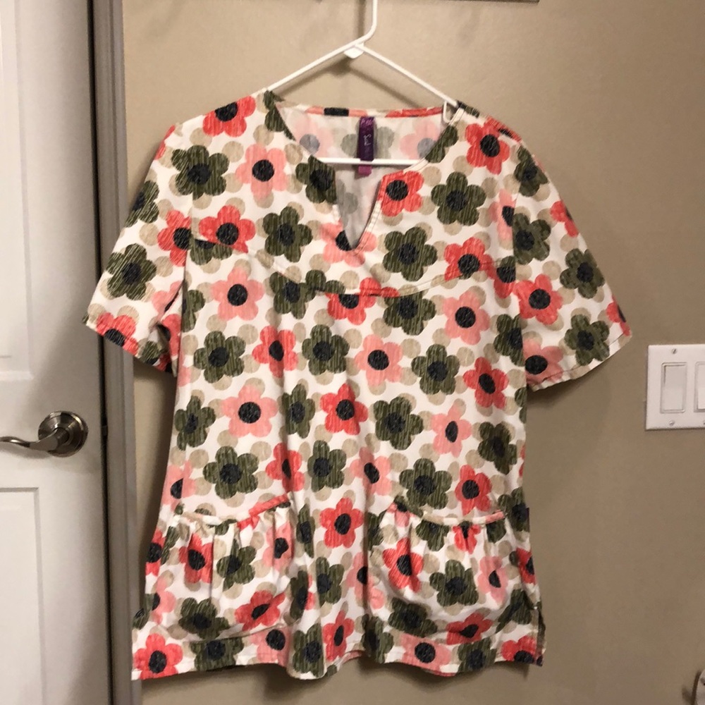 SCRUB WORKS scrub top XL 14/16 fit